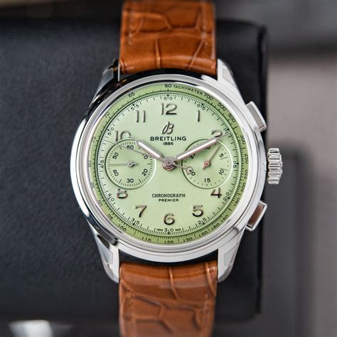 breitling premier pistachio dial|breitling pistachio green.